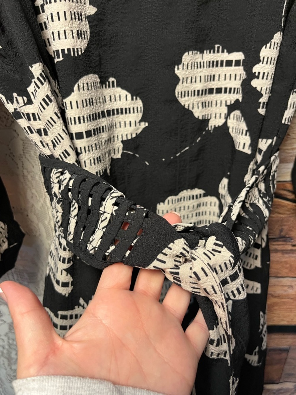 The Odells from Anthropologie Elegant Belted Printed Dress (160) - Picture 6 of 13